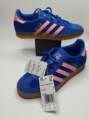 Adidas Gazelle Indoor W - Blue & Pink Suede Sneakers